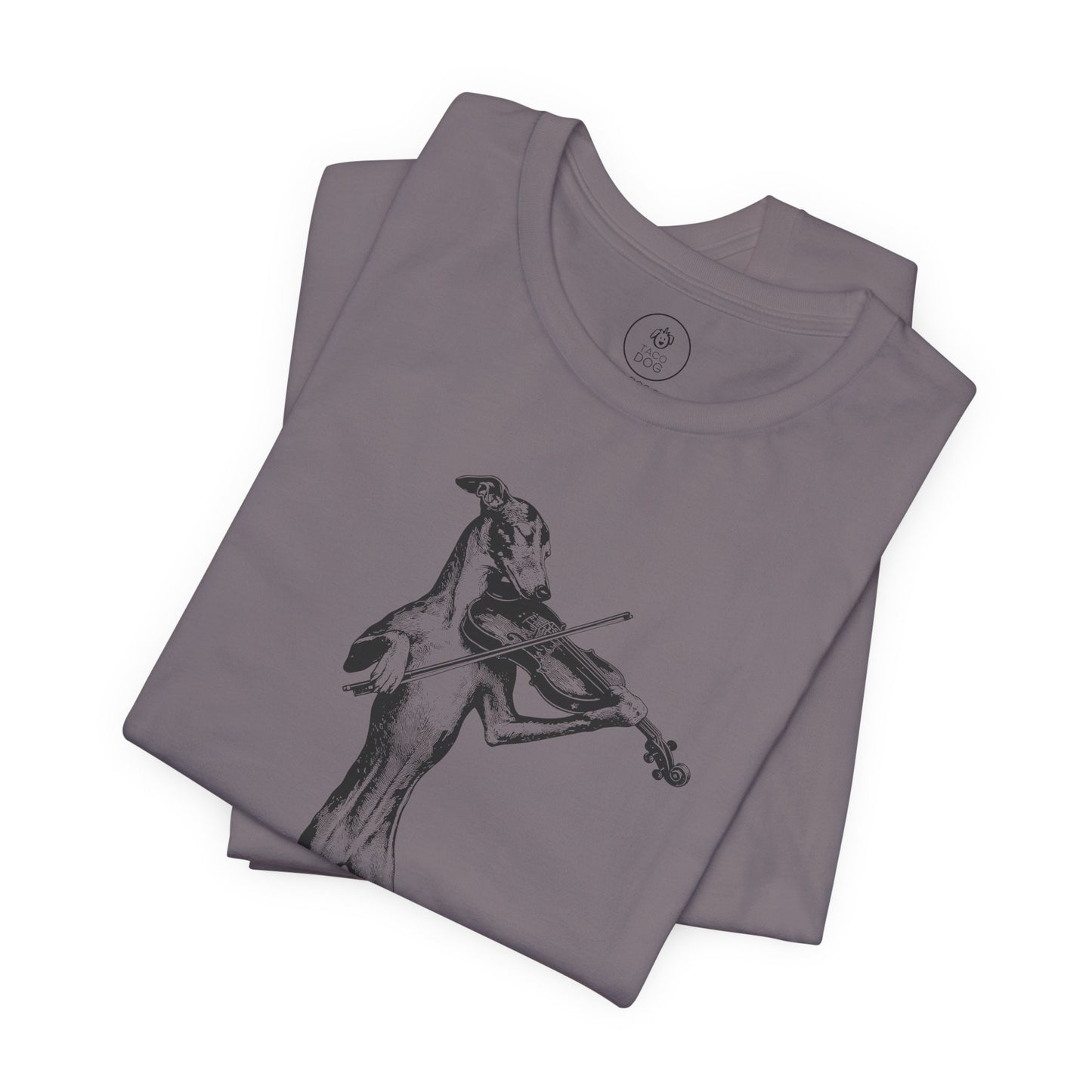 Italian Greyhound Whippet Violin T-Shirt Taco-Dog