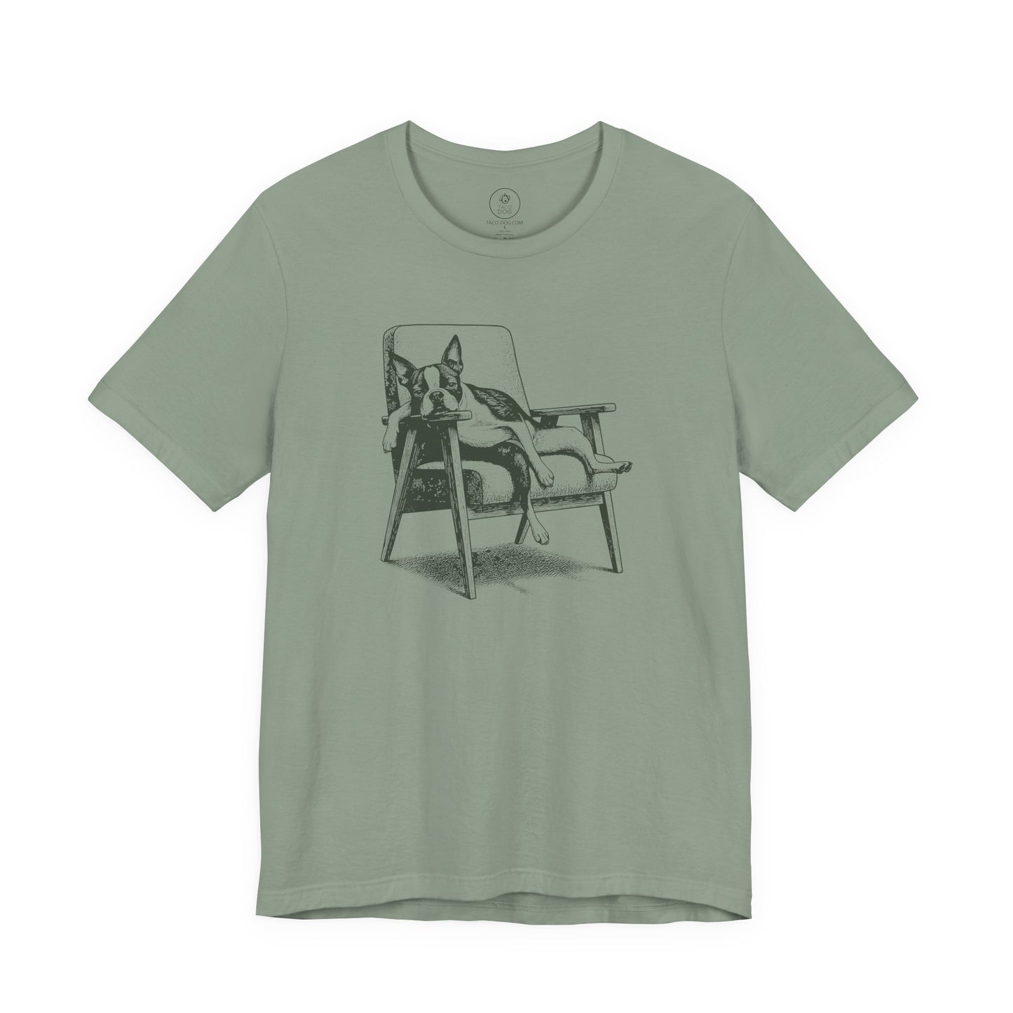 Boston Terrier Occupied T-Shirt Sage Taco-Dog
