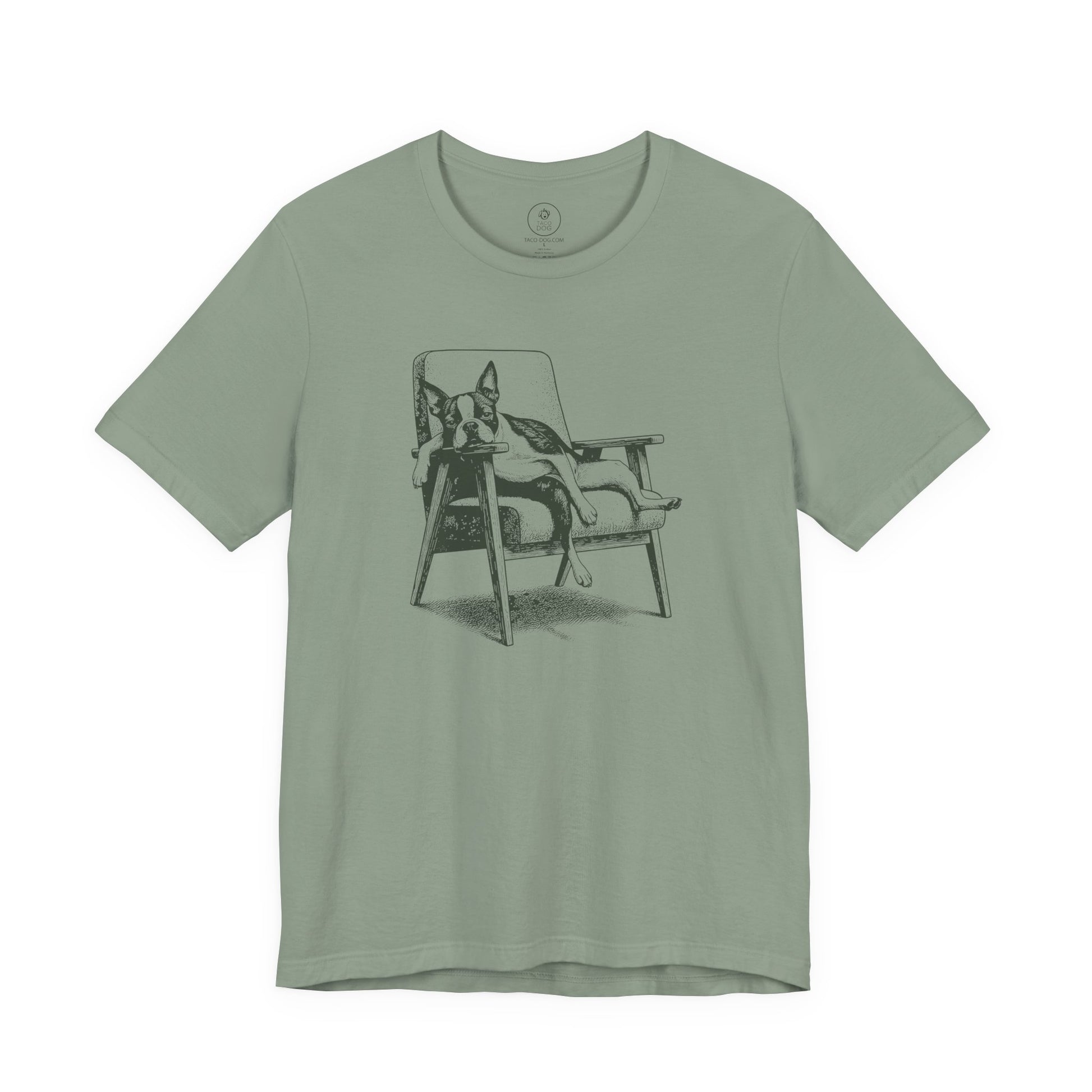 Boston Terrier Occupied T-Shirt Sage Taco-Dog