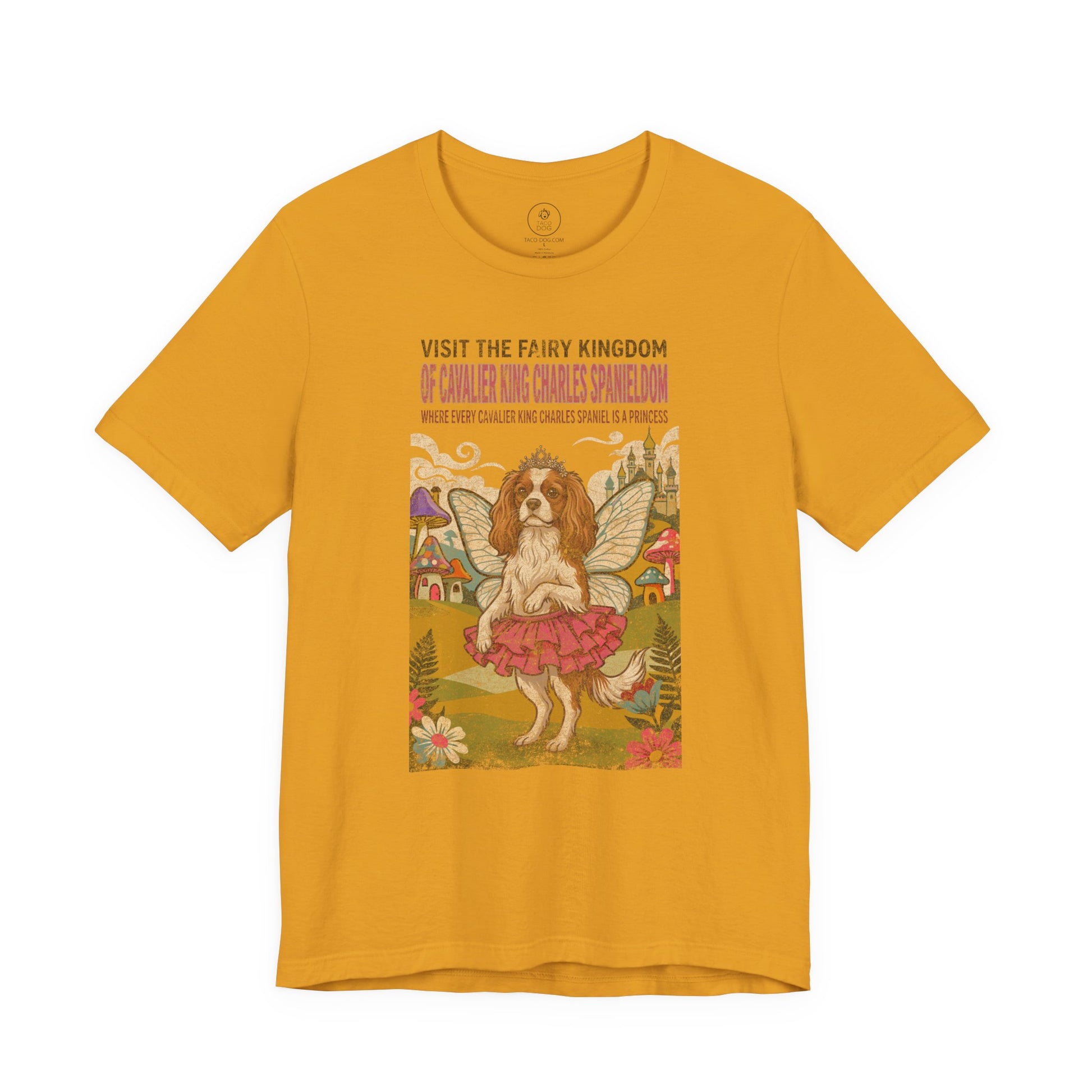 Cavalier King Charles Spaniel Fairy Kingdom T-Shirt Taco-Dog