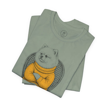 Pomeranian Reluctant Turtleneck T-Shirt