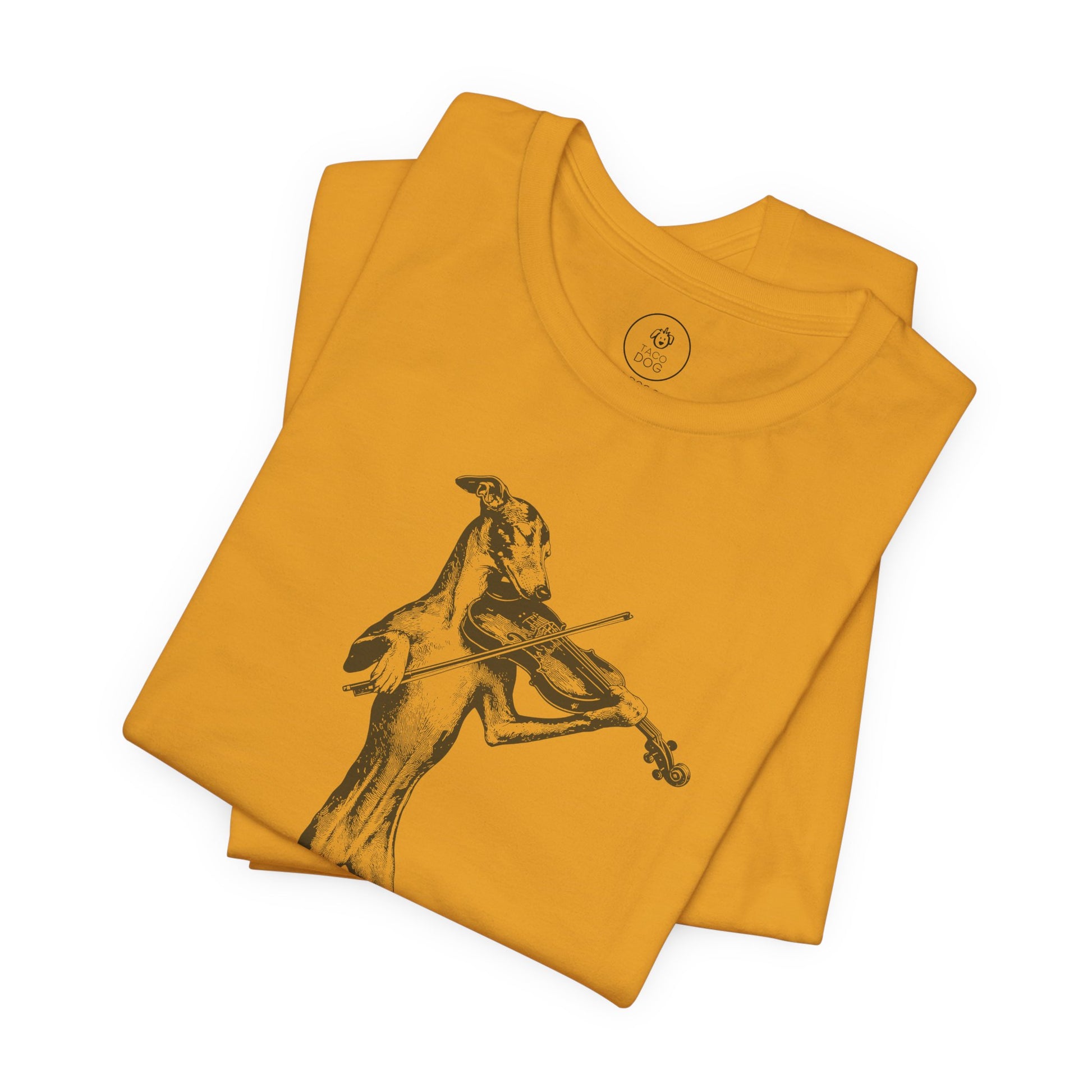 Italian Greyhound Whippet Violin T-Shirt Taco-Dog