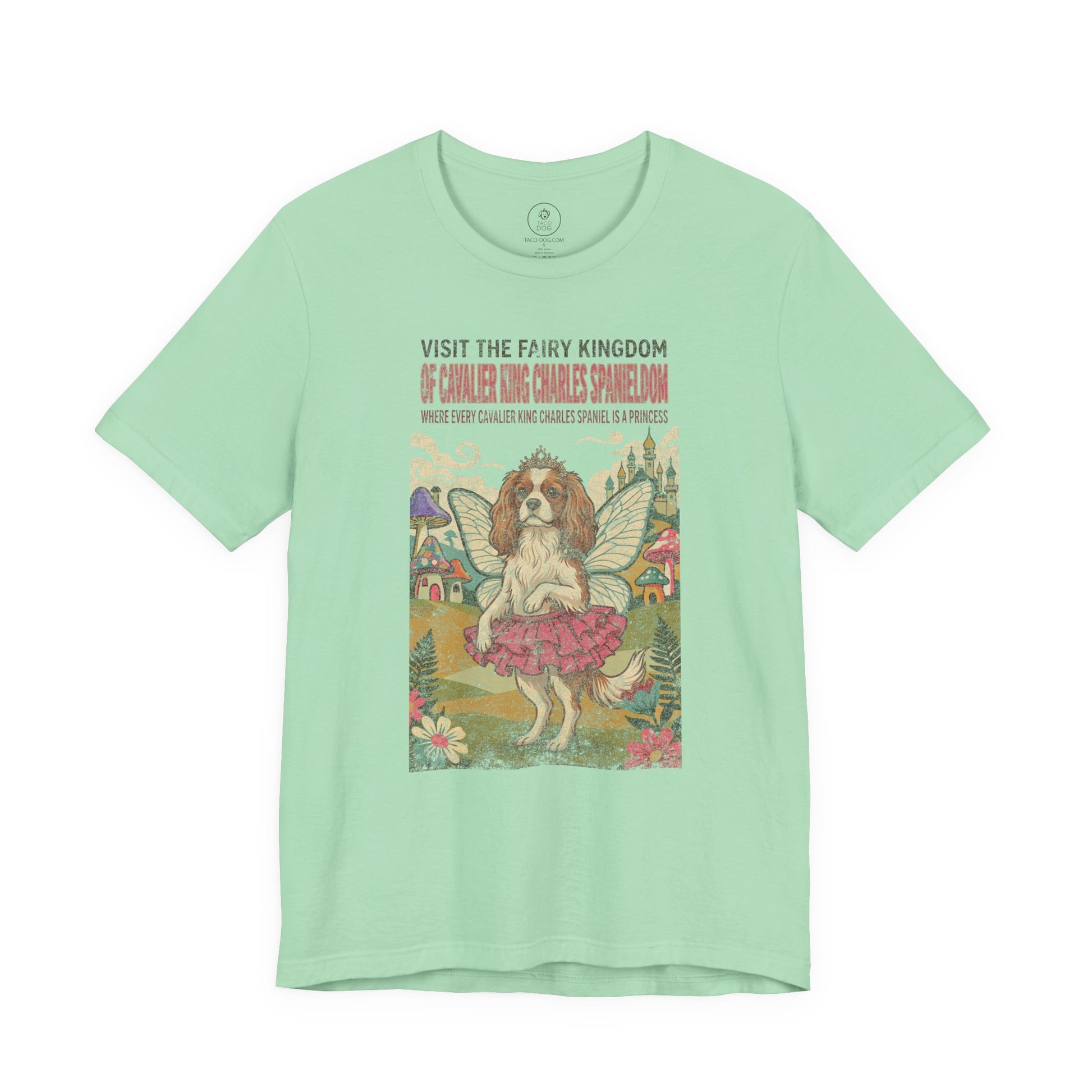 Cavalier King Charles Spaniel Fairy Kingdom T-Shirt Taco-Dog