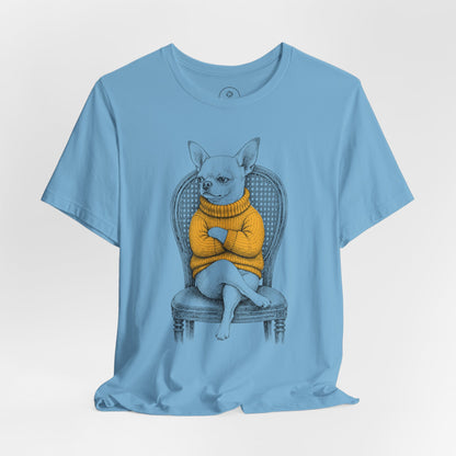 Chihuahua Reluctant Turtleneck T-Shirt