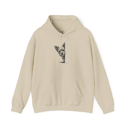 Yorkshire Terrier Yorkie Peeking Hoodie Sand Taco-Dog