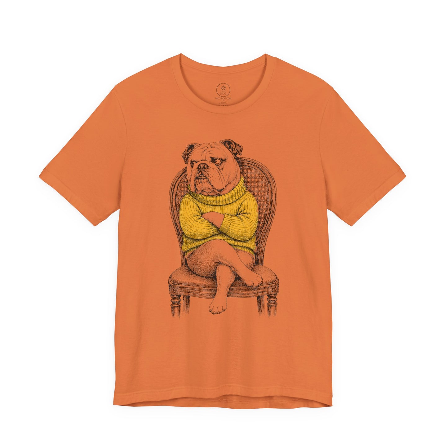 English Bulldog Reluctant Turtleneck T-Shirt