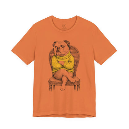 English Bulldog Reluctant Turtleneck T-Shirt