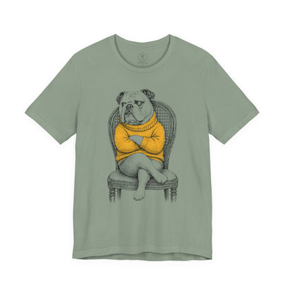 English Bulldog Reluctant Turtleneck T-Shirt