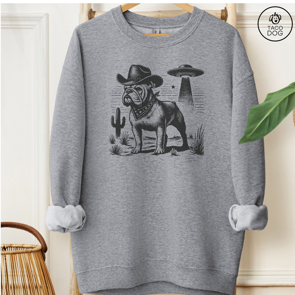 Bulldog Cowboy UFO Sweatshirt