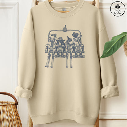 Bull Terrier Chair Lift Sweatshirt Sand Taco-Dog