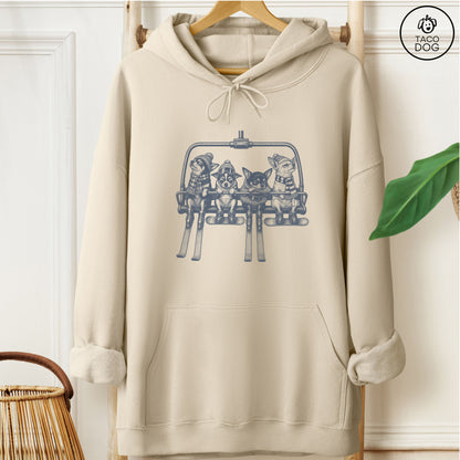 Chihuahua Chair Lift Hoodie Sand Taco-Dog