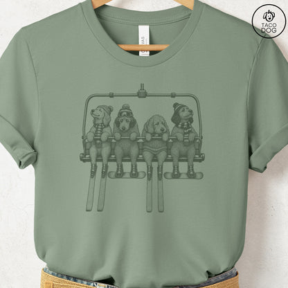 Doodle Chair Lift T-Shirt Sage Taco-Dog