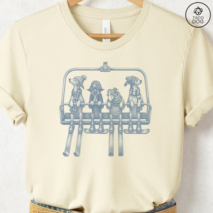 Italian Greyhound Whippet Chair Lift T-Shirt Natural Taco-Dog
