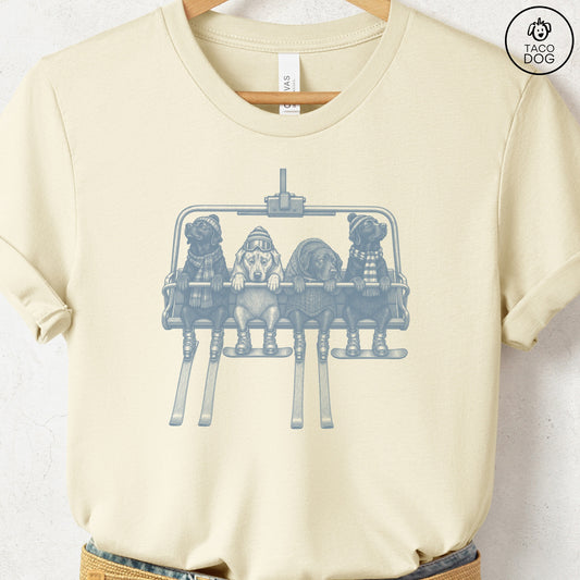 Labrador Chair Lift T-Shirt Natural Taco-Dog
