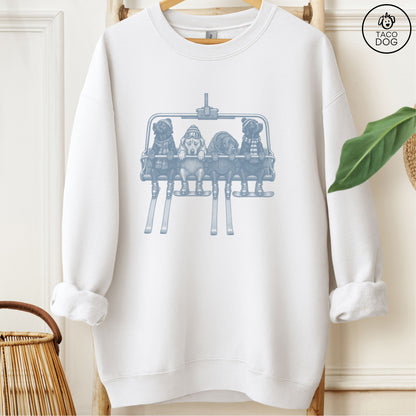 Labrador Chair Lift Sweatshirt White Taco-Dog