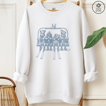 Pitbull Chair Lift Sweatshirt White Taco-Dog