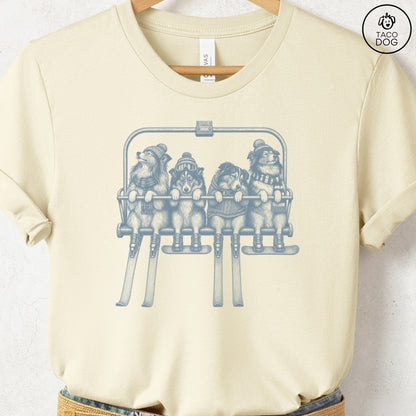 Shetland Sheepdog Chair Lift T-Shirt Natural Taco-Dog