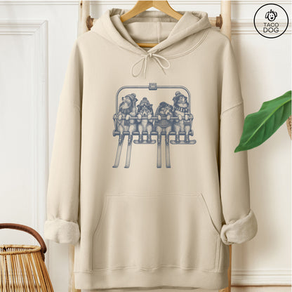 Shetland Sheepdog Chair Lift Hoodie Sand Taco-Dog