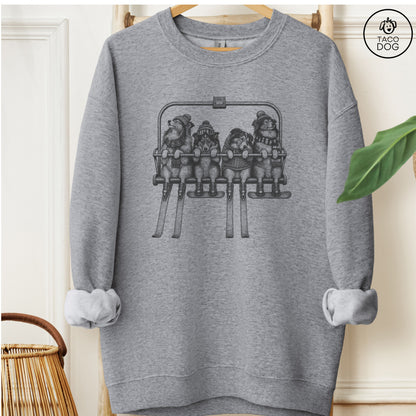 Shetland Sheepdog Chair Lift Sweatshirt Graphite Heather Taco-Dog