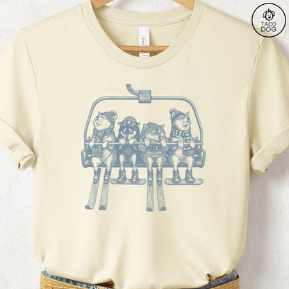 Shiba Inu Chair Lift T-Shirt Natural Taco-Dog