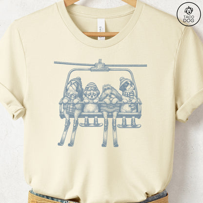 Shih Tzu Chair Lift T-Shirt Natural Taco-Dog