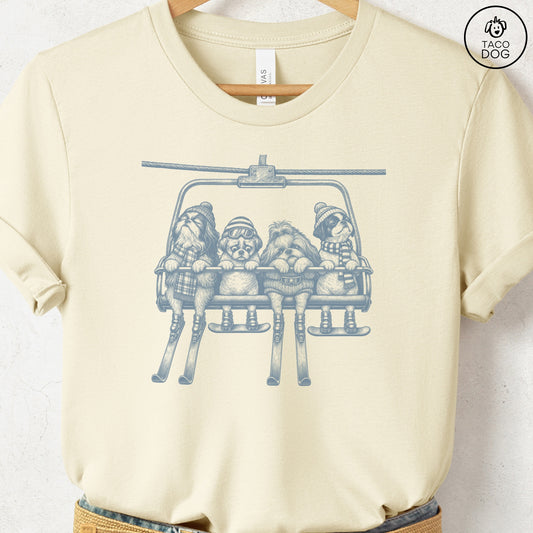 Shih Tzu Chair Lift T-Shirt Natural Taco-Dog