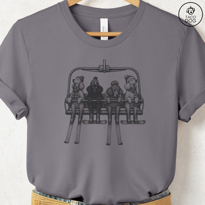 Poodle Chair Lift T-Shirt Storm Taco-Dog