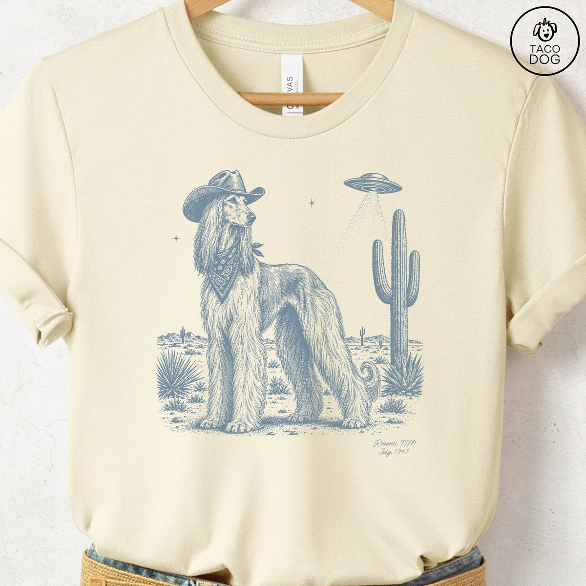 Afghan Hound Cowboy UFO T-Shirt