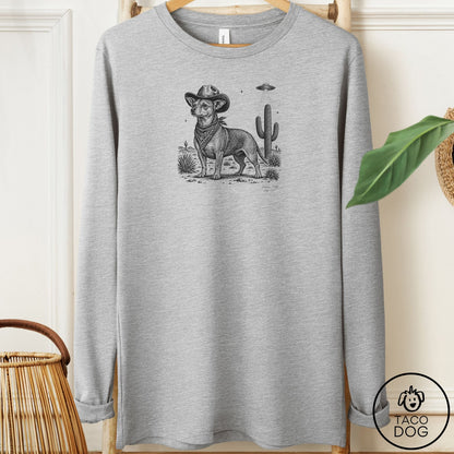 Chiweenie Cowboy UFO Long Sleeve Tee