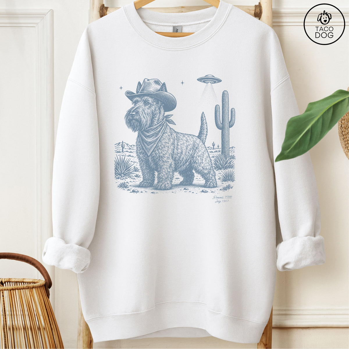 Scottie Cowboy UFO Sweatshirt White Taco-Dog
