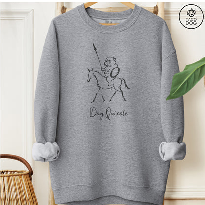 English Bulldog Dog Quixote Sweatshirt Graphite Heather Taco-Dog