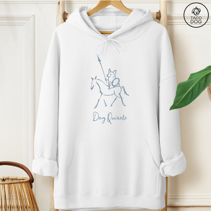 Corgi Dog Quixote Hoodie White Taco-Dog