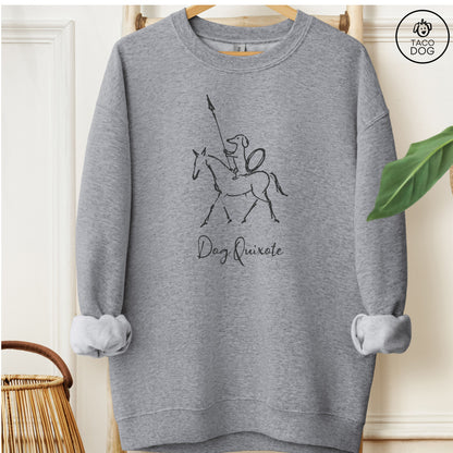 Dachshund Dog Quixote Sweatshirt Graphite Heather Taco-Dog