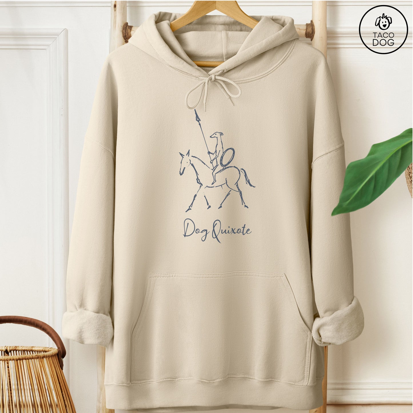 Italian Greyhound Whippet Dog Quixote Hoodie Sand Taco-Dog