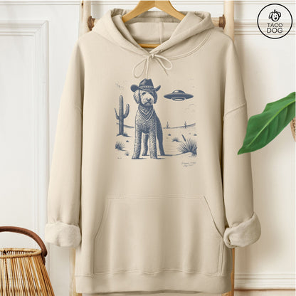 Doodle Cowboy UFO Hoodie Sand Taco-Dog