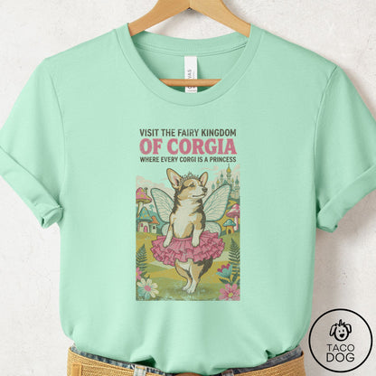 Corgi Fairy Kingdom T-Shirt Mint Taco-Dog
