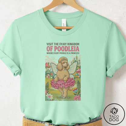 Poodle Fairy Kingdom T-Shirt Mint Taco-Dog