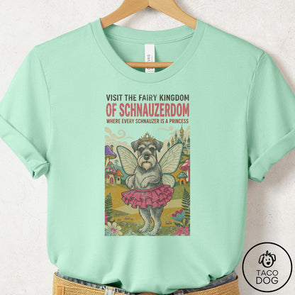 Schnauzer Fairy Kingdom T-Shirt Mint Taco-Dog