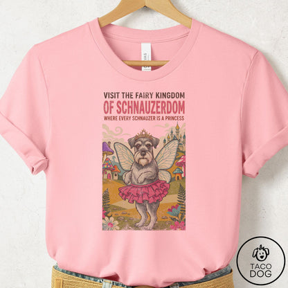 Schnauzer Fairy Kingdom T-Shirt Pink Taco-Dog