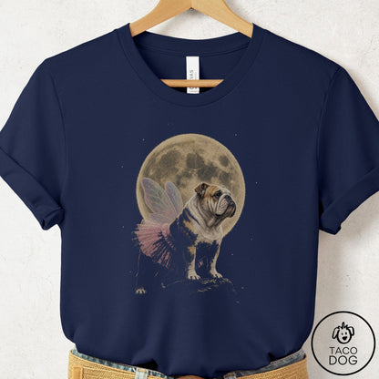 English Bulldog Fairy Moon T-Shirt