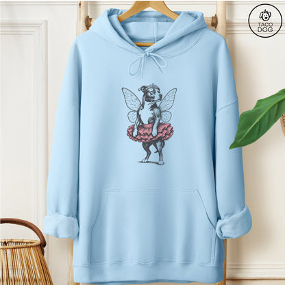 Pitbull Fairy Hoodie Light Blue Taco-Dog