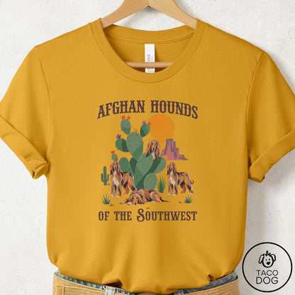 Afghan Hound of the Southwest T-Shirt Mustard Taco-Dog