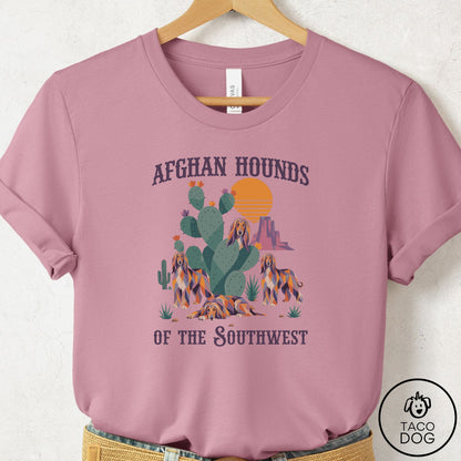 Afghan Hound of the Southwest T-Shirt Orchid Taco-Dog