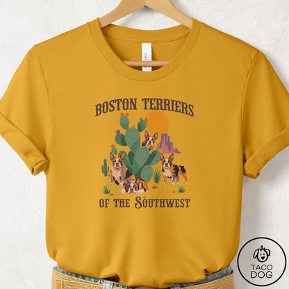 Boston Terrier of the Southwest T-Shirt Mustard Taco-Dog