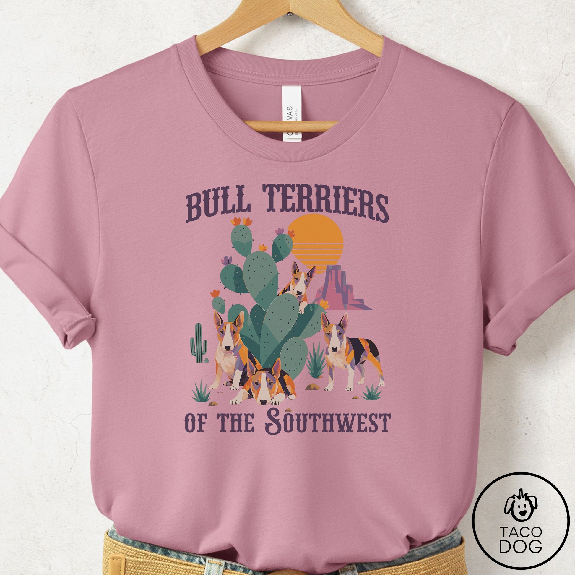 Bull Terrier of the Southwest T-Shirt Orchid Taco-Dog