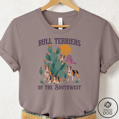 Bull Terrier of the Southwest T-Shirt Pebble Brown Taco-Dog