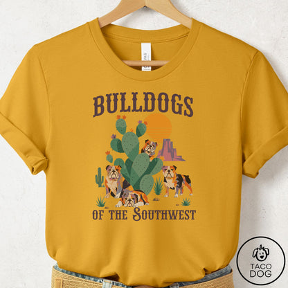 English Bulldog of the Southwest T-Shirt Mustard Taco-Dog