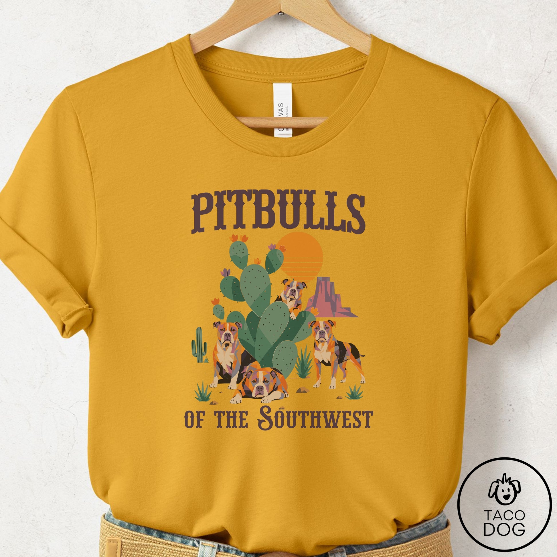 Pitbull of the Southwest T-Shirt Mustard Taco-Dog