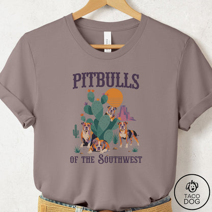 Pitbull of the Southwest T-Shirt Pebble Brown Taco-Dog