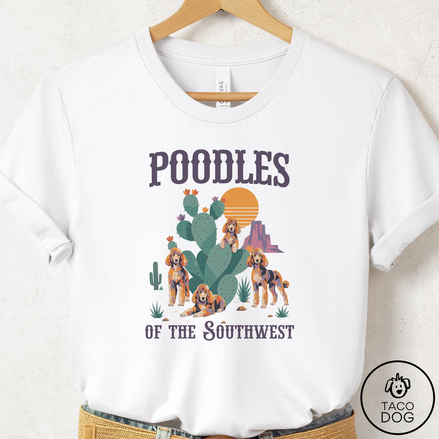 Poodle of the Southwest T-Shirt White Taco-Dog
